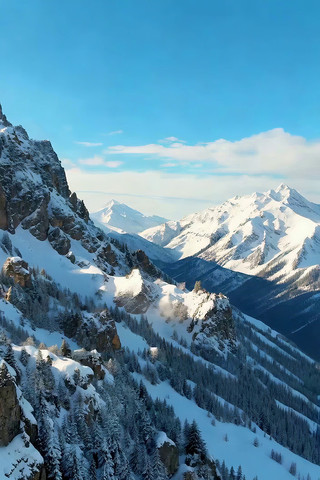 雪山自然风光 雪山自然风光