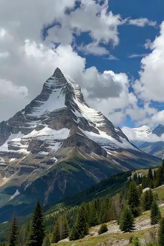 雪山自然风光全景 雪山自然风光全景