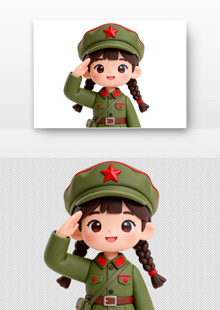 学生敬礼雷锋日卡通插画 学生敬礼雷锋日卡通插画