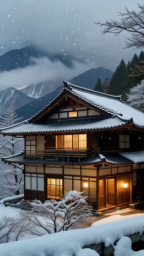 ѩ����ʽľ�ݷ羰