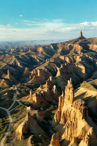 雅丹地貌自然风光俯瞰全景 雅丹地貌自然风光俯瞰全景