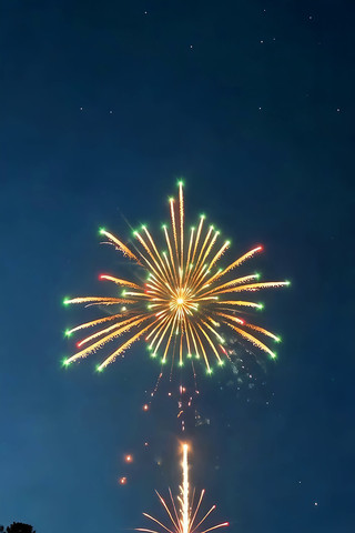 夜空绽放的多彩烟花 夜空绽放的多彩烟花