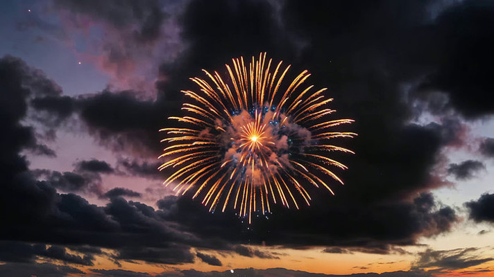 夜空绽放的绚丽烟花 夜空绽放的绚丽烟花