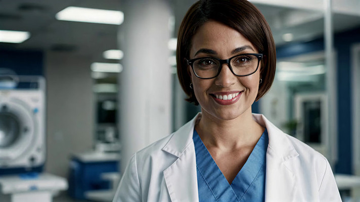 医院内女医生正面特写 医院内女医生正面特写