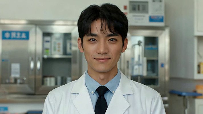 医院内微笑的年轻医生 医院内微笑的年轻医生