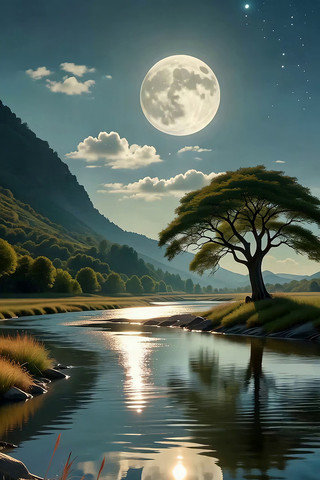 ��ҹ�µ�ɽˮ������羰