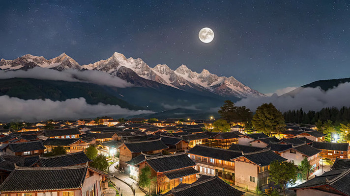 ��ҹ��ѩɽ�ԵĹ��Ӵ���