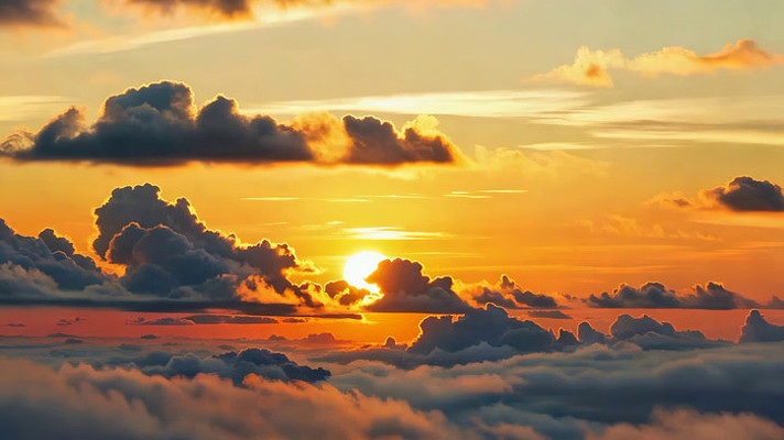 云海日出天空景象 云海日出天空景象