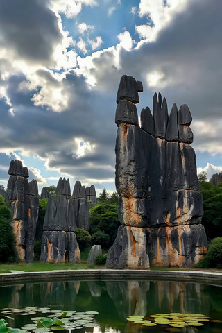 云南石林自然风光景观 云南石林自然风光景观