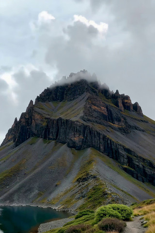 云雾缭绕的高山湖泊风景 云雾缭绕的高山湖泊风景