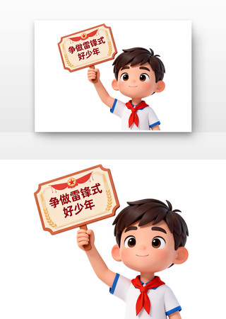 争做雷锋式好少年学雷锋纪念日卡通 争做雷锋式好少年学雷锋纪念日卡通