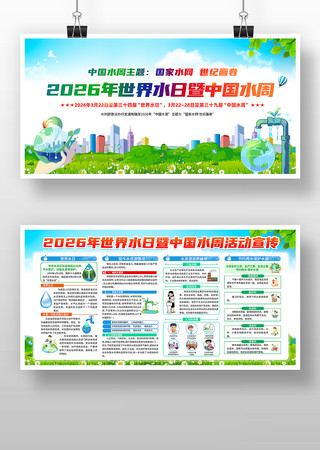 中国水周世界水日展板 中国水周世界水日展板