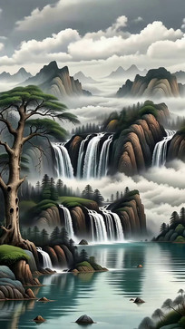 ��ʽɽˮ�ٲ��羰�ز�