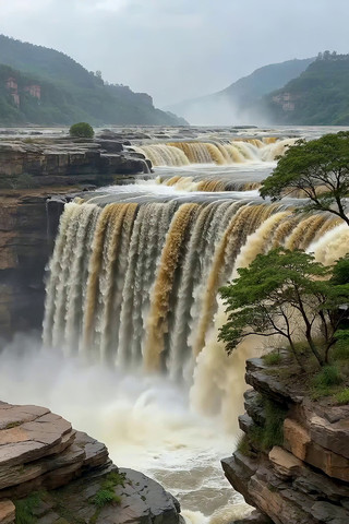 壮观瀑布自然风景素材 壮观瀑布自然风景素材