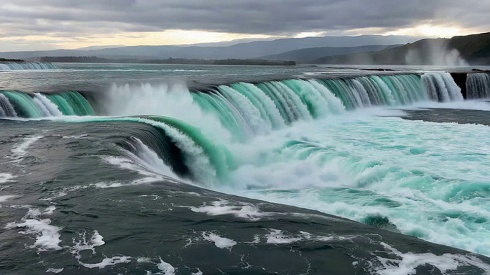 壮观自然瀑布水流景象 壮观自然瀑布水流景象