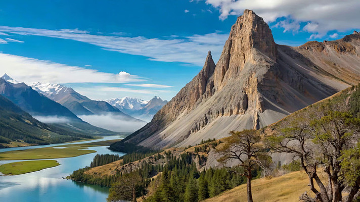 壮丽山脉湖泊自然风光 壮丽山脉湖泊自然风光