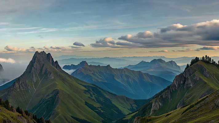 壮丽山脉自然风光全景 壮丽山脉自然风光全景