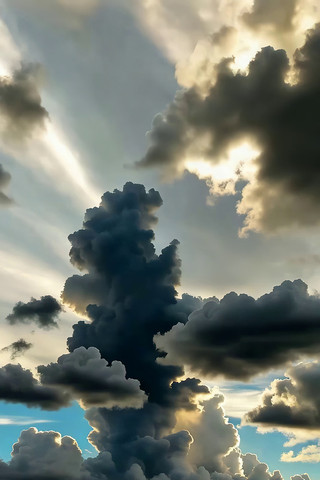 壮丽天空大朵云层景象 壮丽天空大朵云层景象