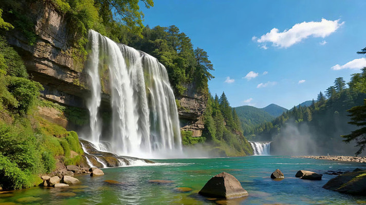 自然风光瀑布河流素材 自然风光瀑布河流素材