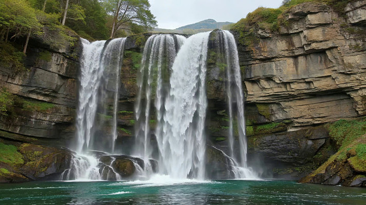 自然瀑布景观 自然瀑布景观