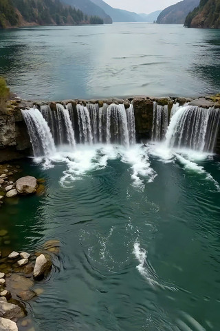 自然瀑布流水风景 自然瀑布流水风景