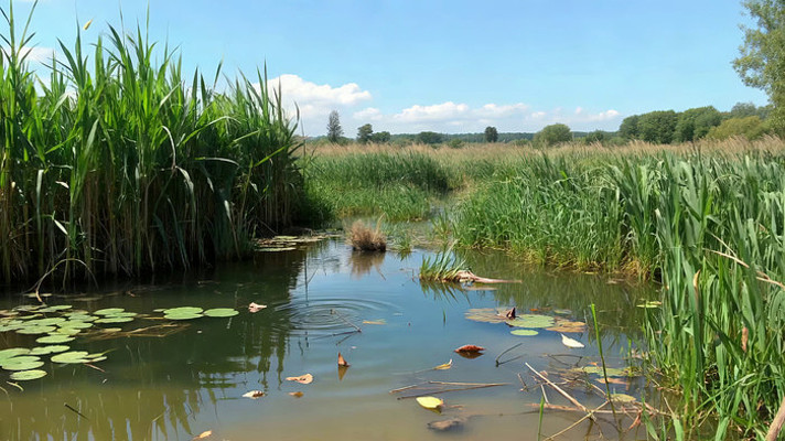 自然湿地池塘景观 自然湿地池塘景观