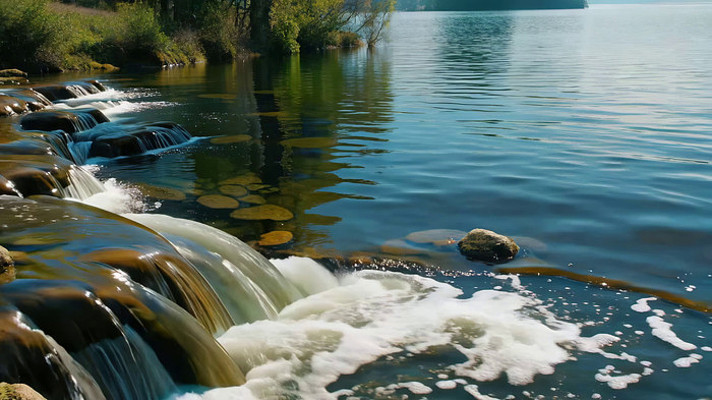 自然水域小瀑布流水景观 自然水域小瀑布流水景观