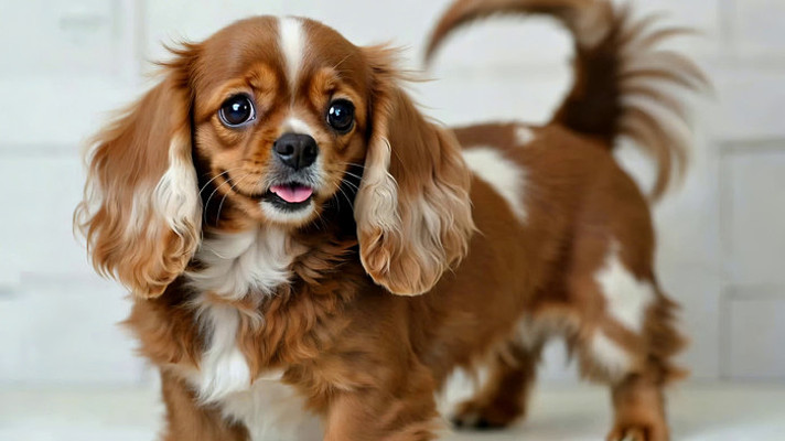 棕白相间小狗特写 棕白相间小狗特写