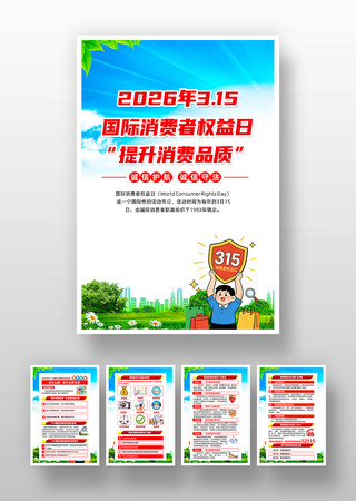 2026年315消费者权益日宣传海报挂图 2026年315消费者权益日宣传海报挂图