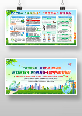 2026年世界水日中国水周活动主题展板 2026年世界水日中国水周活动主题展板
