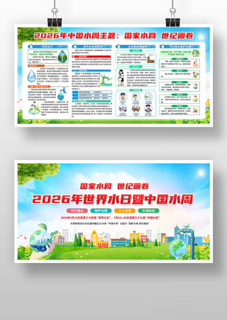 2026年世界水日中国水周主题展板 2026年世界水日中国水周主题展板