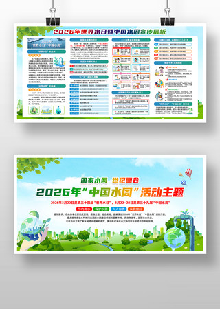 中国水周世界水日展板 中国水周世界水日展板