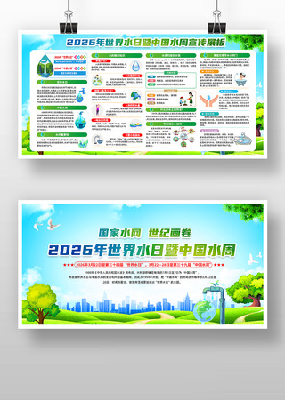 中国水周主题活动宣传展板 中国水周主题活动宣传展板
