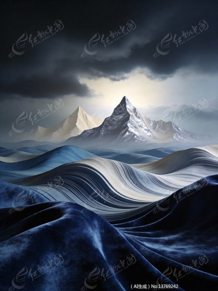 ˿�޲���ɽ�����ںϵĴ��⻭��