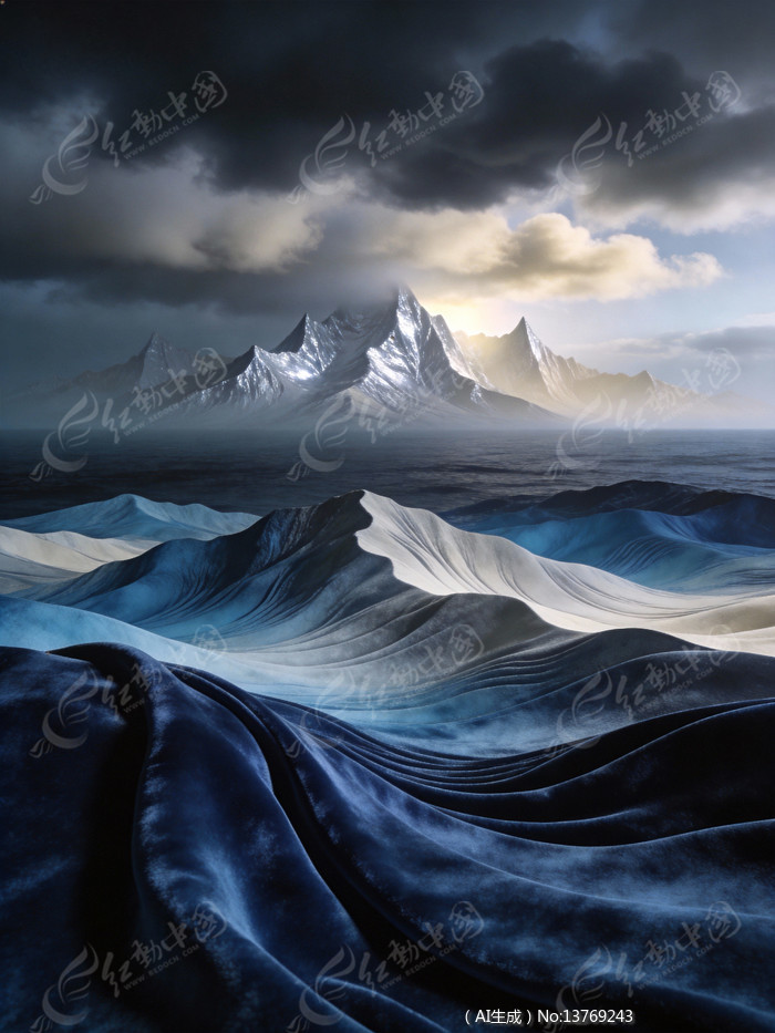 ˿�޲���ɽ�����ںϵĴ��⻭��