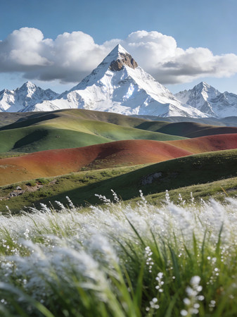 ѩɽ���ɫɽ��