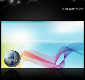 �Ƽ���ҵչ�屳����� PSD