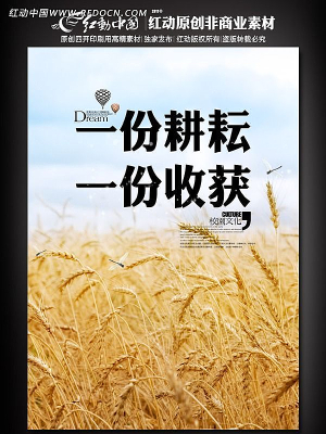 一分耕耘一分收获展板设计