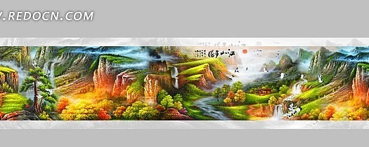 �����ͻ�ɽˮ PSD