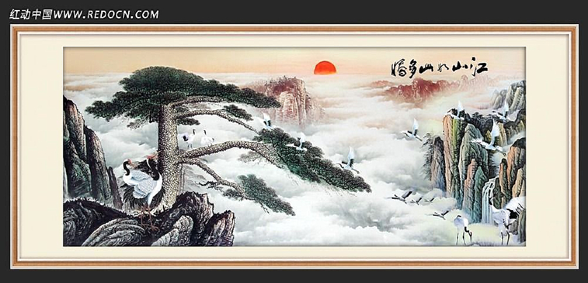 ��ɽ�ɺ�ɽˮ���� PSD