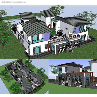 �ĺ�Ժ����SU��ͼ��ʦģ�� ����