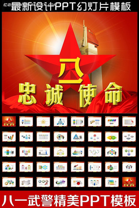 八一武警部队军事演习动态PPT ppt
