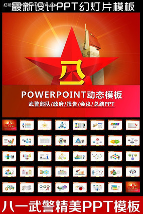 八一武警演习动态PPT ppt