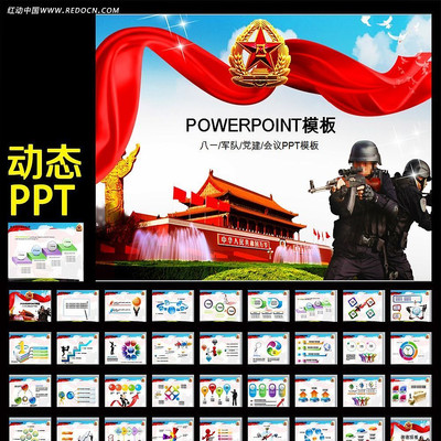 八一武警部队武装警察边防警卫动态PPT ppt