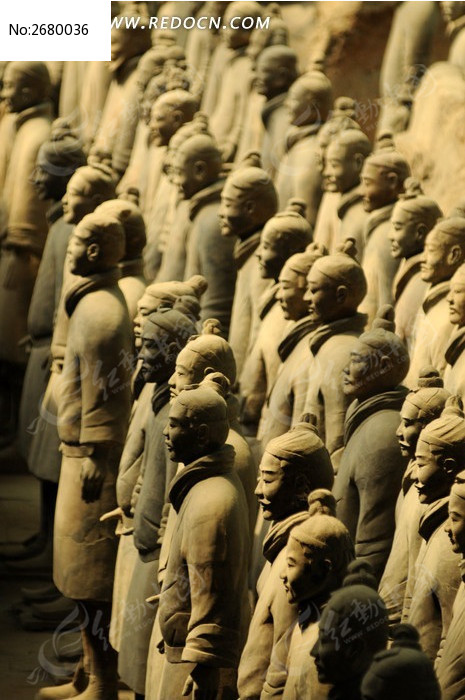 西安兵马俑的兵俑群