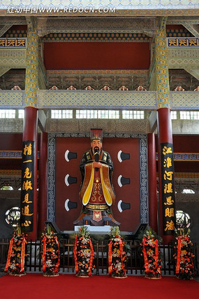 大禹雕像三门峡大坝的大禹雕像禹王画像夏禹画像浮雕大禹治水大禹治水