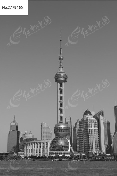 东方明珠 黑白照