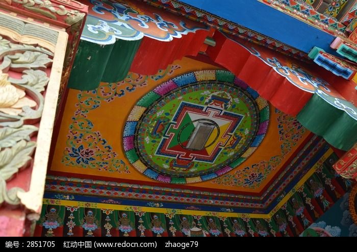 松赞林寺屋顶壁画