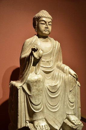 汉白玉雕弥勒佛