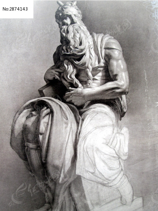 素描石膏摩西
